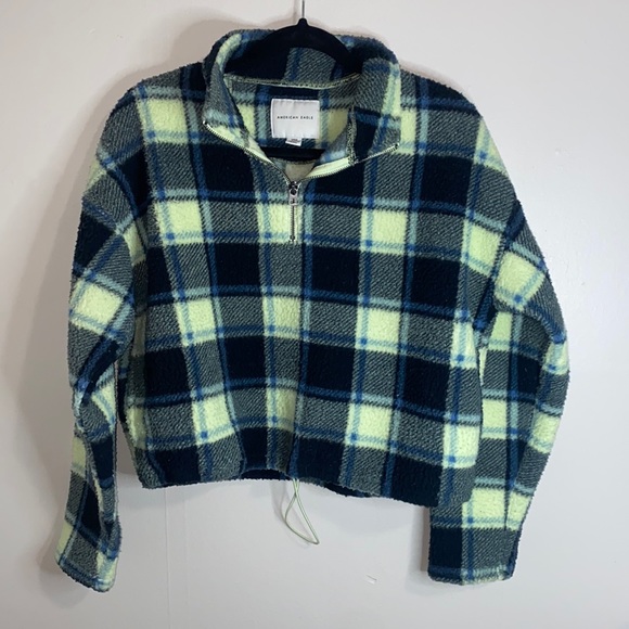 🐚American Eagle Plaid Pullover! - Picture 2 of 8